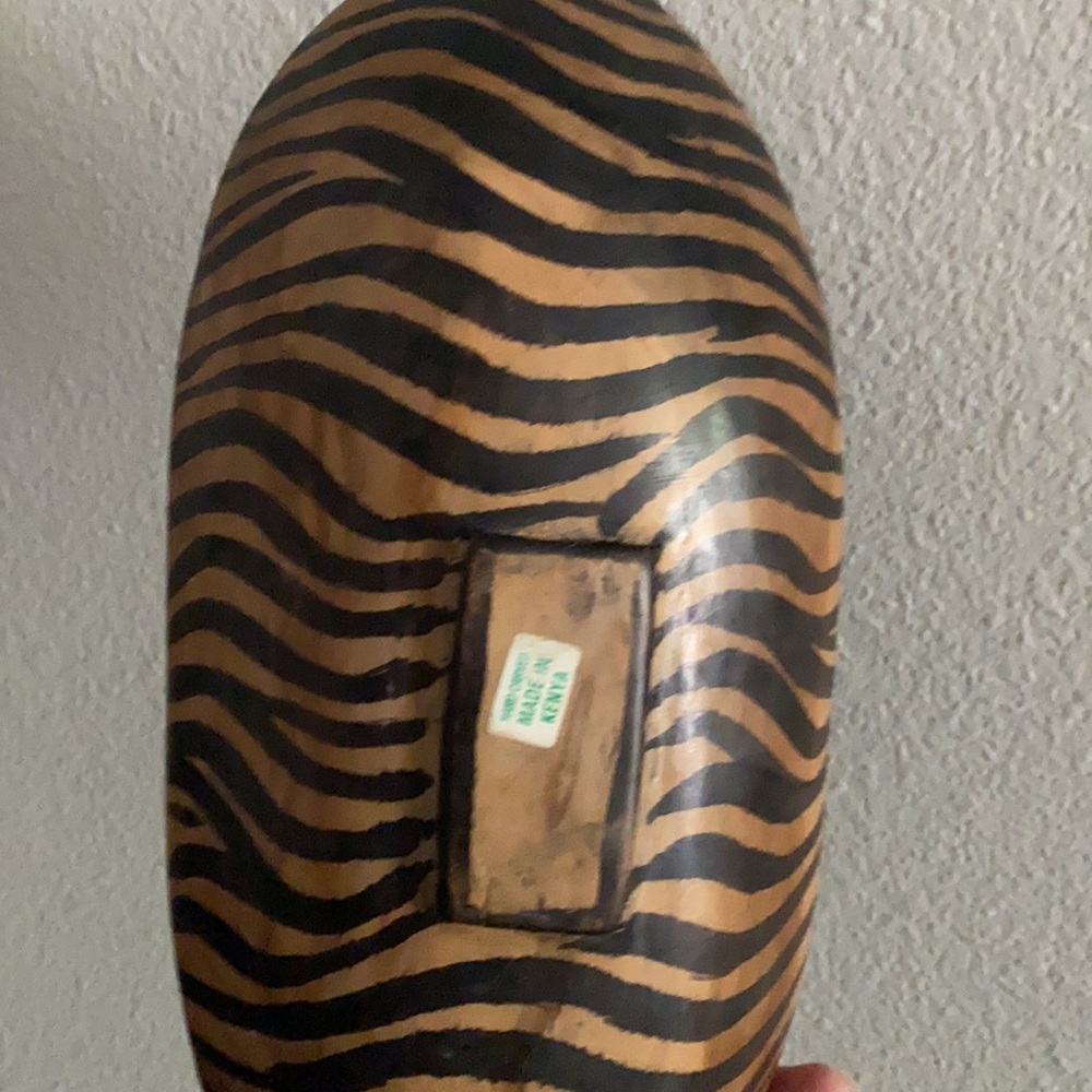 Decorative Zebra-Stripe Accent Tray - Brown & Black - Picture 6 of 11